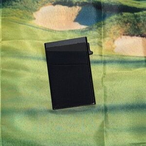 Sleek Black Card Holder